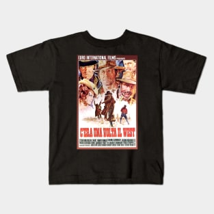 Classic Western Movie Poster - Once Upon a Time in the West Kids T-Shirt